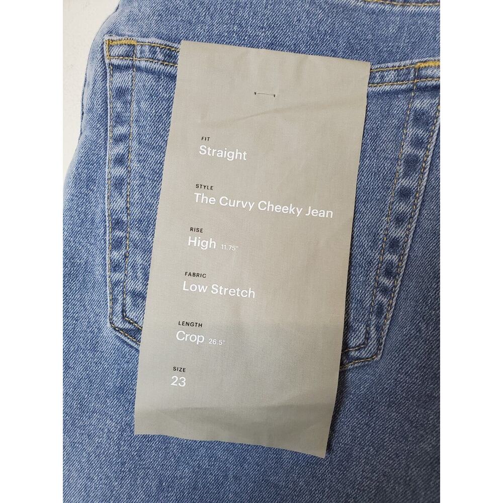 NWT Everlane 23 "The Curvy Cheeky Jeans" Stonewash Organic Cotton High‎ Rise - Picture 4 of 11